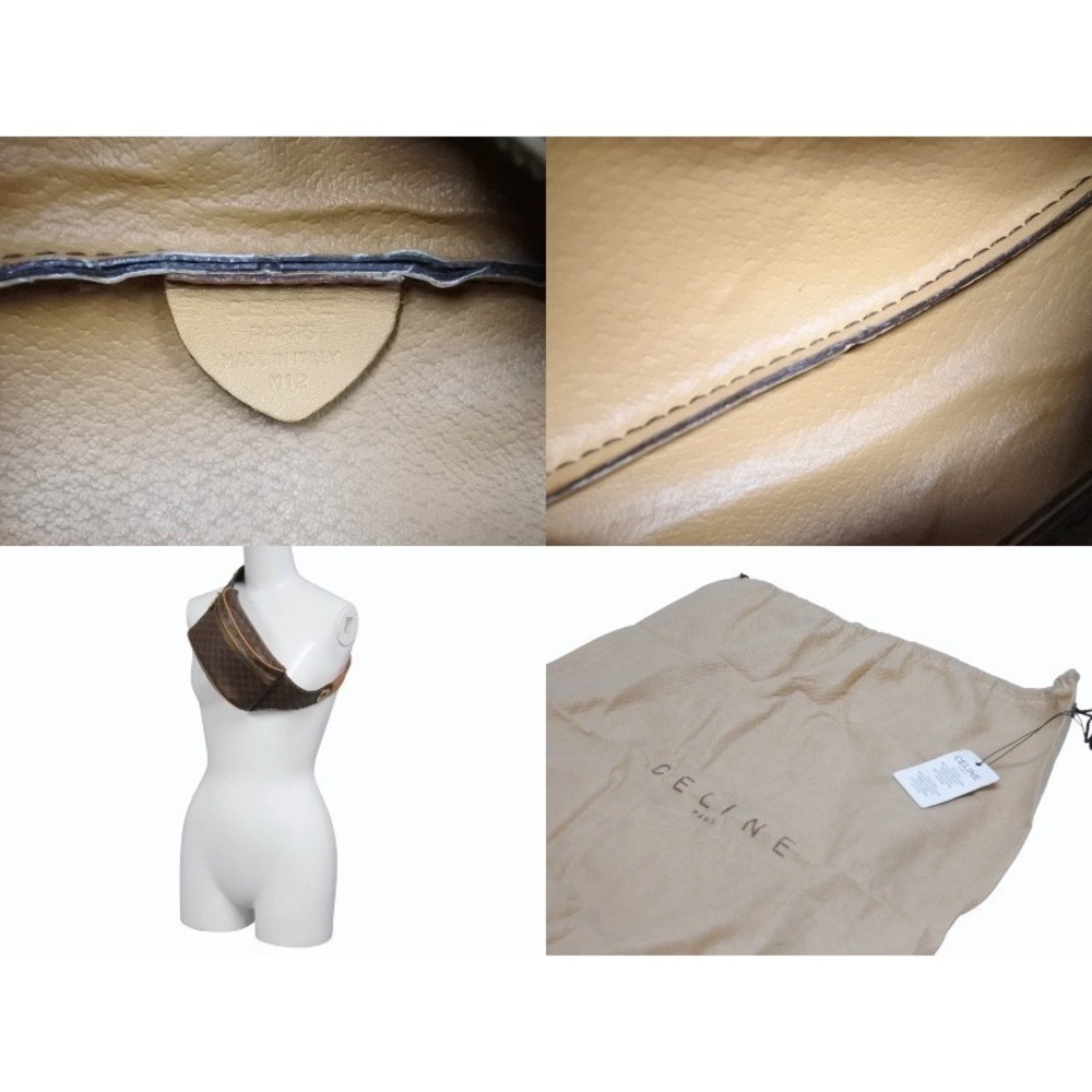 Celine Body Macadam Brown Bag Leather Waist - Picture 10 of 10